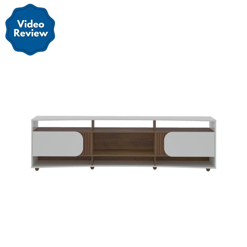 Fortaleza Tv Stand - Off White/ Slated Pine