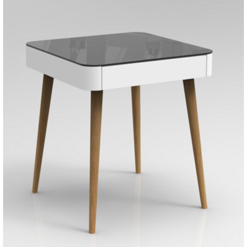 Neuilly 15mm MDF E1 with 5mm grey glass table top;