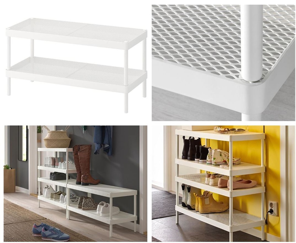 IKEA MACKAPAR shoe rack white 78x32x40 cm