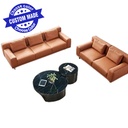 SERAPHINA 3 seat Vegan Leather Sofa