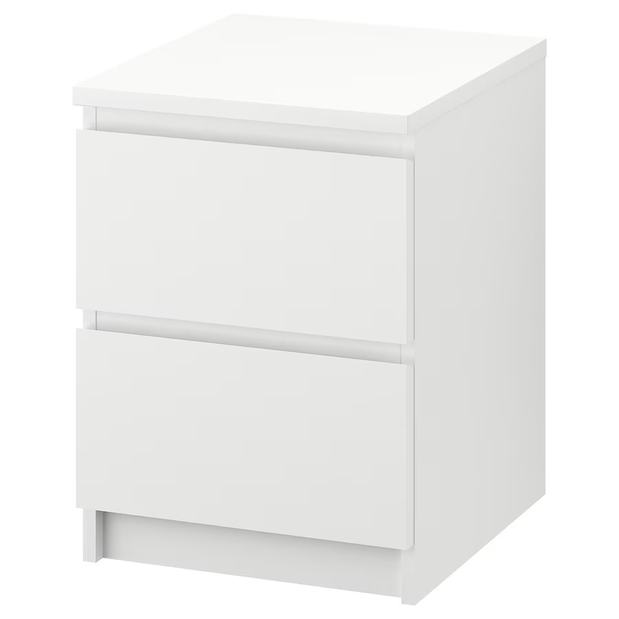 Ikea Malm Chest of 2 drawer,bedside table, White