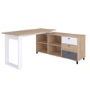  Juazeiro Desk - Light Oak/ White/ Gray large