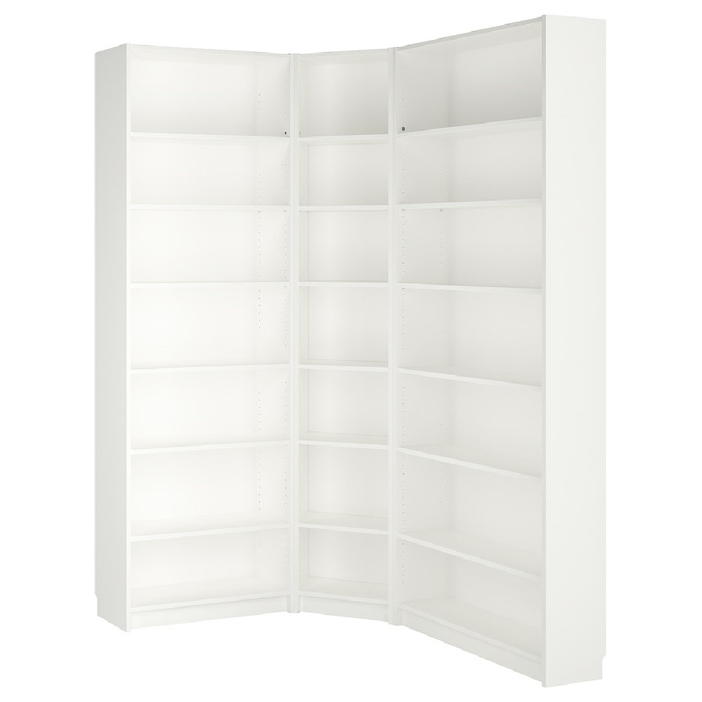 IKEA BILLY bookcase corner comb w ext units white 136/136x28x237 cm