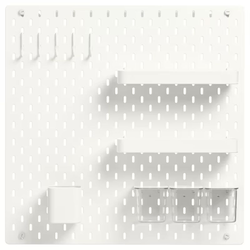 IKEA SKÅDIS Pegboard, White, 56x56 cm