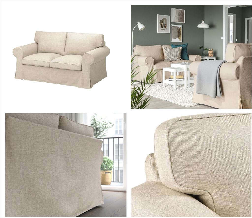 IKEA EKTORP 2-seat sofa Kilanda light beige