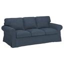 EKTORP 3-seat sofa Kilanda dark blue