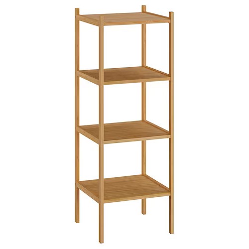 IKEA RÅGRUND Shelving Unit, Bamboo, 37x37x104 cm