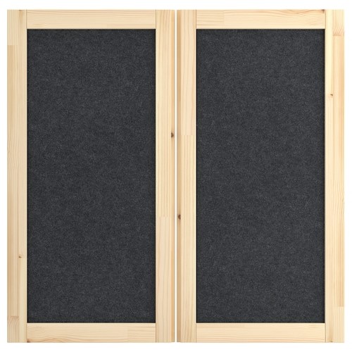 IVAR Door, dark grey/felt, 42x83 cm