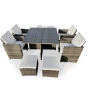 GILES Outdoor Dining Set Grey