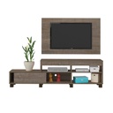 Lages Tv Stand and Tv Wall Panel - Cinnamon