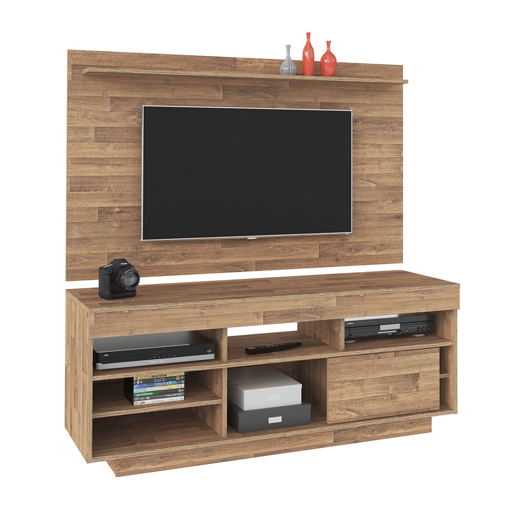 Parnaiba Tv Stand and Tv Wall Panel - Rustic