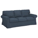 IKEA EKTORP Cover for 3-Seat Sofa, Kilanda Dark Blue