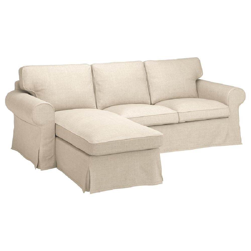 IKEA EKTORP Cover f 3-Seat Sofa w Chaise Longue, Kilanda Light Beige 