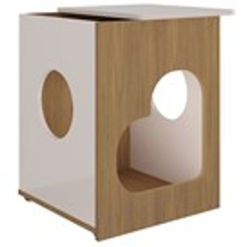 Itabira Pet table,pet house - Carvalho/ Off White