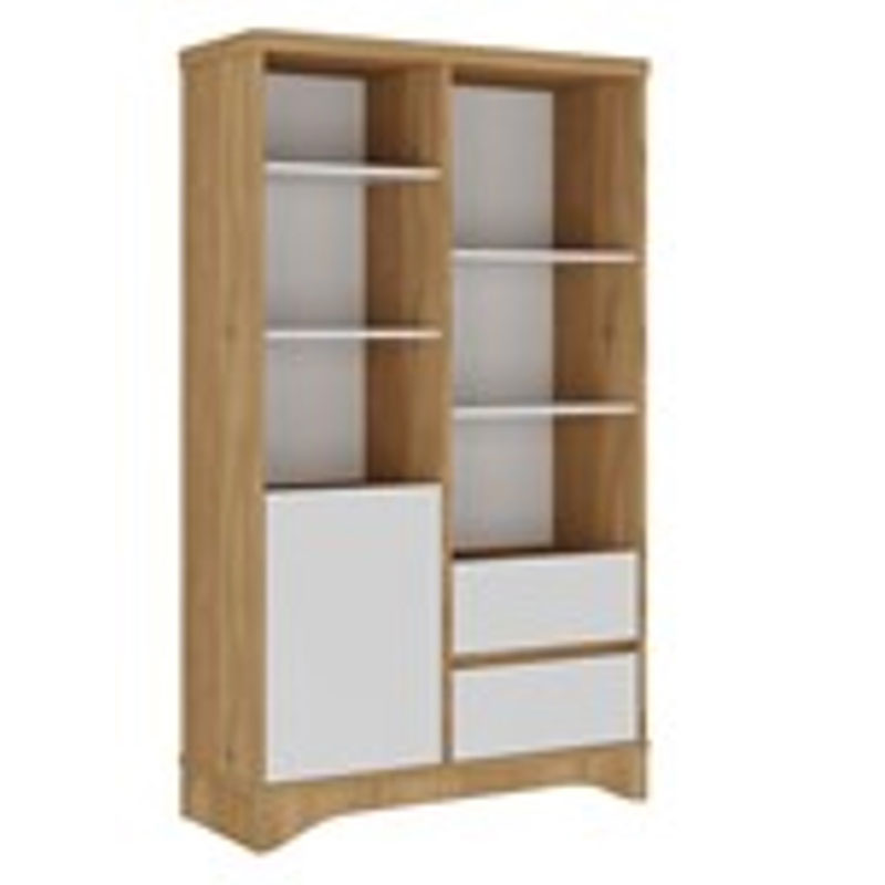 Nova Lima display unit, high cabinet,bookcase, Olmo,Branco