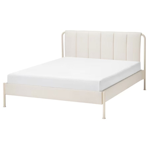 TALLASEN Upholstered Bed Frame, Kulsta Light Beige, 150x200 cm