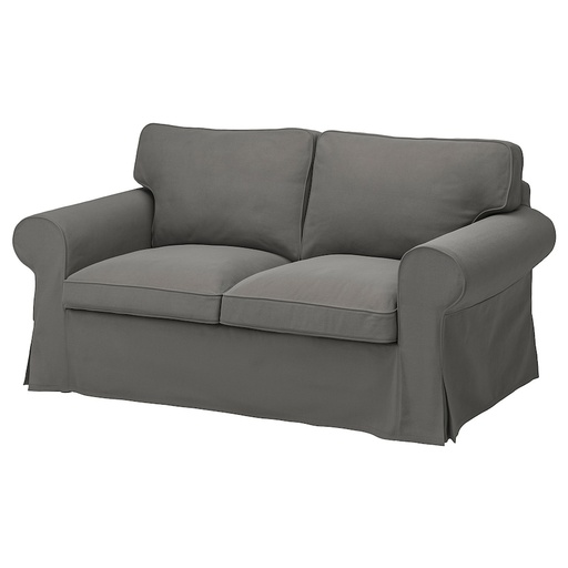 EKTORP cover for 2-seat sofa, Hakebo dark grey