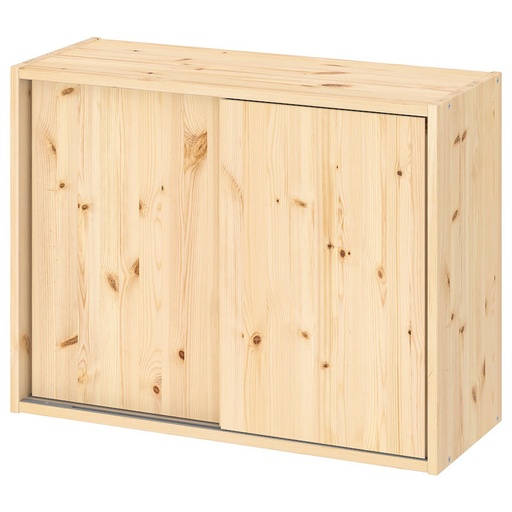 Ikea IVAR cabinet with sliding doors, pine, 80x30x60 cm