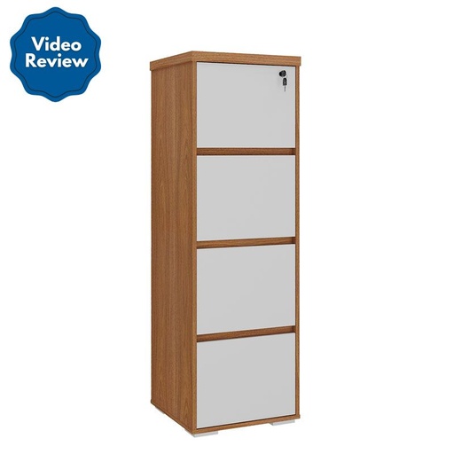 Resende 4 Drawers File Cabinet - Freijo/ White