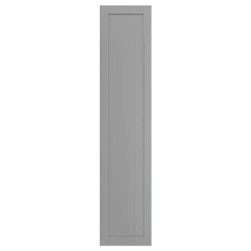 GULLABERG door with hinges, grey, 50x229 cm