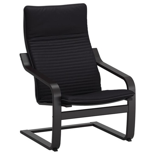 POÄNG armchair, black-brown/Knisa black 