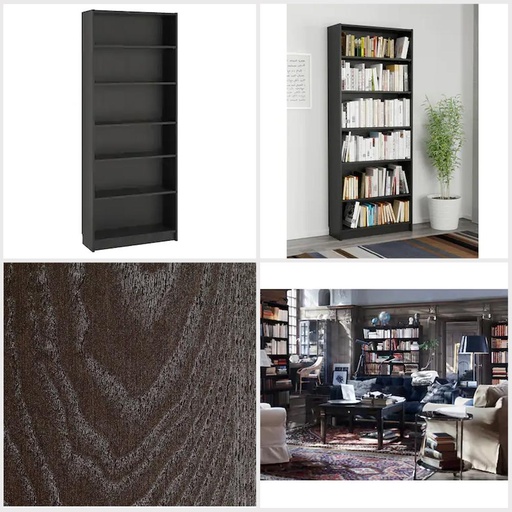 IKEA BILLY Bookcase, 80 X 28 X 202 cm, Blackbrown