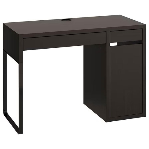MICKE Desk, Black-Brown, 105X50 cm