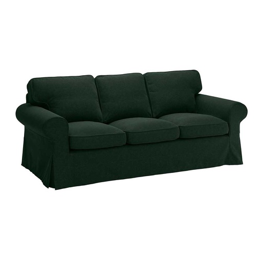 IKEA EKTORP Cover Three-Seat Sofa, Tallmyra Dark Green (Cover Only)