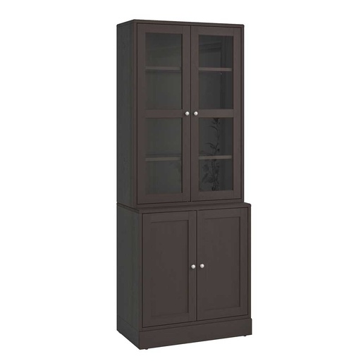 HAVSTA Storage Combination W Glass-Doors Dark Brown 81X47X212 cm