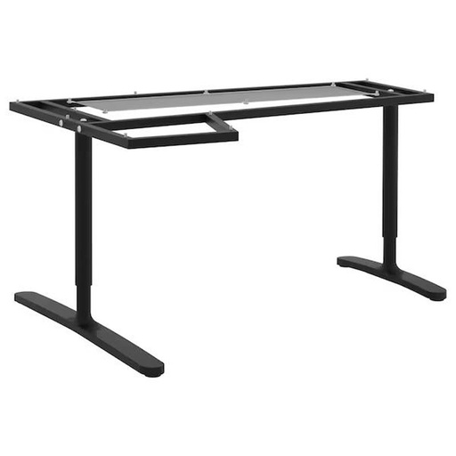 BEKANT Underframe for Corner Table Top, Black, 160X110 cm