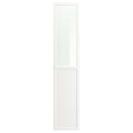 OXBERG Panel Glass Door, White, 40X192 cm