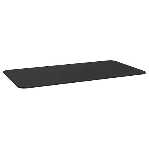 BEKANT Table Top, Black Stained Ash Veneer, 140X60 cm