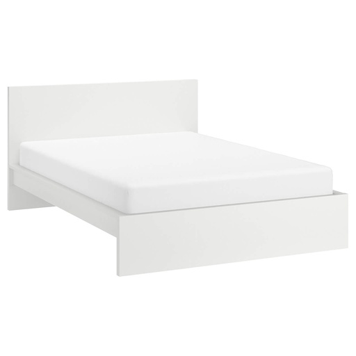 MALM Bed Frame, High White-Lonset 150X200,Queen Size