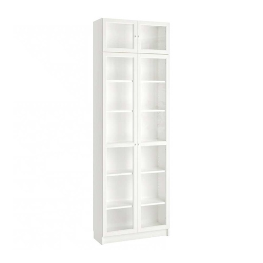 BILLY - OXBERG Bookcase, White, 80X30X237 cm