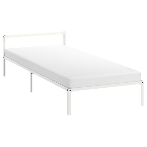Grimsbu Bed Frame, White, Luröy,Single Bed,90X200cm-