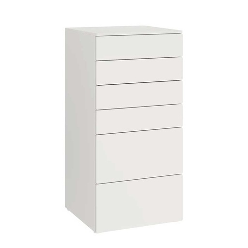 SMÅSTAD-PLATSA Chest of 6 Drawers White, White 60X55X123 cm