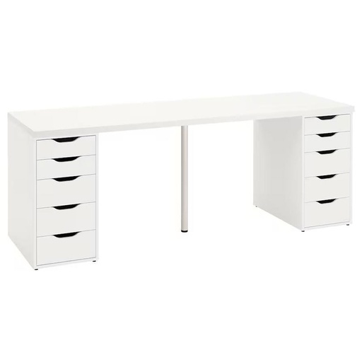 LAGKAPTEN - ALEX Desk, White200X60 cm