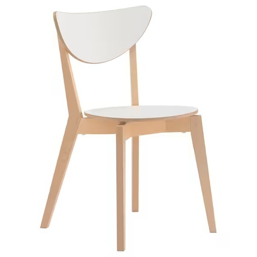 NORDMYRA Chair, White, Birch