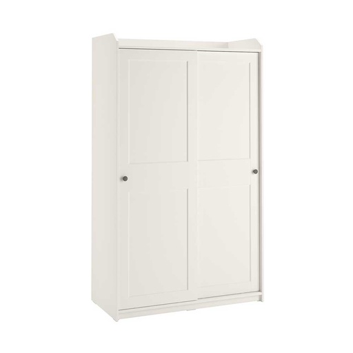 HAUGA Wardrobe with Sliding Doors White 118X55X199 cm