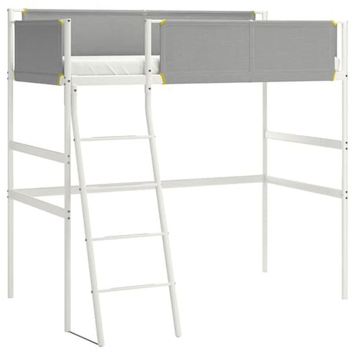 Vitval Loft Bed Frame, White, Light Grey-