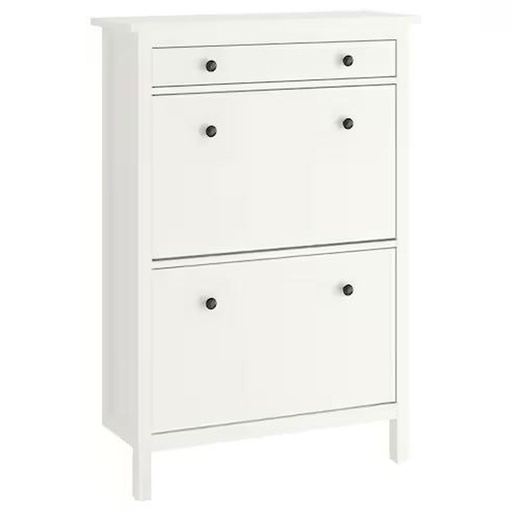 HEMNES Shoe Cabinet with 2 Compartments, White