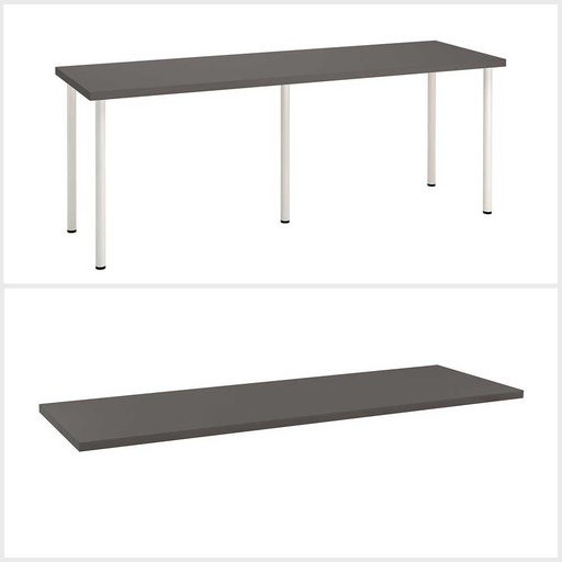 LAGKAPTEN Table Top,Dark Grey 200X60 cm