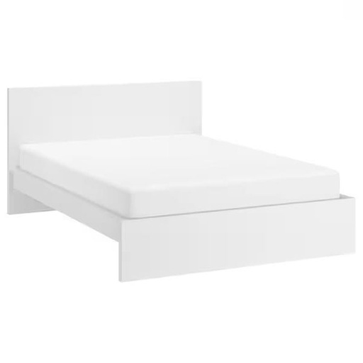 MALM Bed Frame, High White-Luröy 180X200 cm,Superking Size
