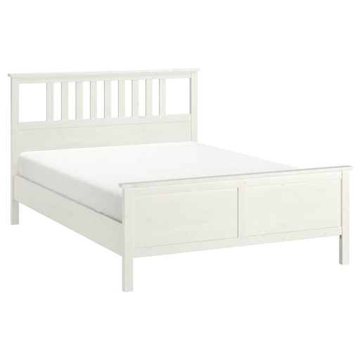 HEMNES Queen Bed Frame| White| Solid Wood| Luroy,150x200cm
