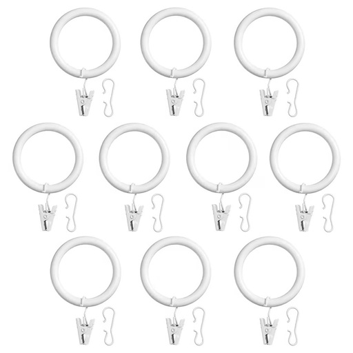 Syrlig Curtain Ring with Clip and Hook, White