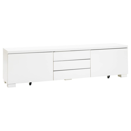 BESTA Burs TV Bench, High-Gloss White,180x41x49 cm