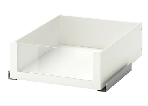 KOMPLEMENT Drawer with Glass Front, White, 50X58 cm