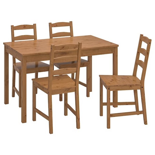 Jokkmokk Table and 4 Chairs, Antique Stain