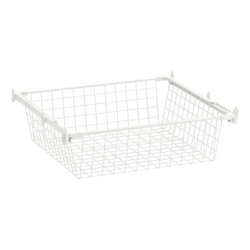 HJÄLPA Wire Basket with Pull-out Rail White 60X55 cm