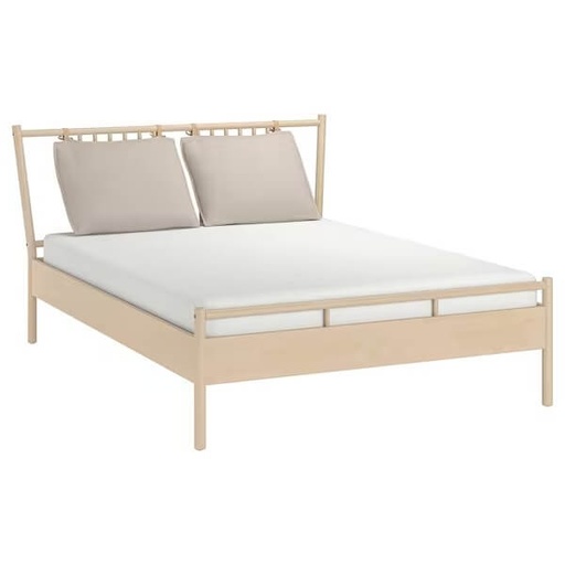 BJORKSNAS Bed Frame, Birch/Luroy,Queen ,150X200cm